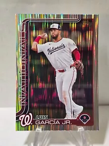 2025 Topps Series 1 Luis Garcia Jr #9 Meijer Exclusive Tinsel Parallel - Picture 1 of 2