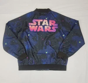 Star Wars Disney Bomber Jacket Girls Size 9/10. Officially Blue Full-Zip. - Picture 1 of 7