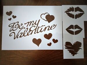 Pochoir Be My Valentine peinture modèle artisanat amour créativité nouveau décor holida