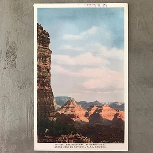 Vintage Fred Harvey The High Wall at Grandview Arizona Postcard - Imagen 1 de 3
