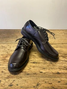 Men's Oxford Brown Dress Lace Up Business Formal Round Toe Shoes - Picture 1 of 5