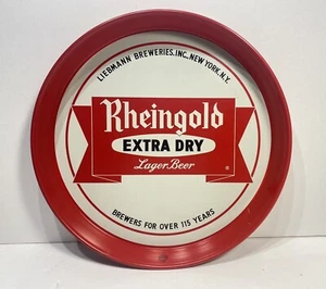 Bandeja metálica vintage de cerveza Rheingold Extra Dry Lager, 12" - Imagen 1 de 10