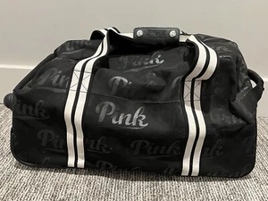 PINK Victoria Secret Rolling Duffle Bag Koffer Wheelie Reisegepäck Vintage - Bild 1 von 23