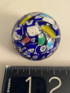MINIATURE Italian Millefiore STUDIO GLASS Paperweight Multicolor Modern Abstract - Picture 1 of 5