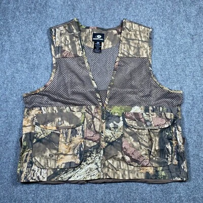Mossy Oak Vest Hunting Mens L Gray Mesh Cotton Camouflage Pockets Dove - Image 1 of 4