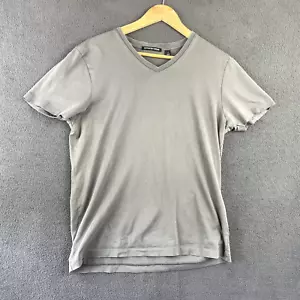 Country Road T Shirt Mens Size S Grey Short Sleeve V Neck Stretch Slim - Picture 1 of 8