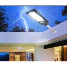 LAMPIONE STRADALE FARO A LED 90W CON PANNELLO SOLARE TELECOMANDO CREPUSCOLARE