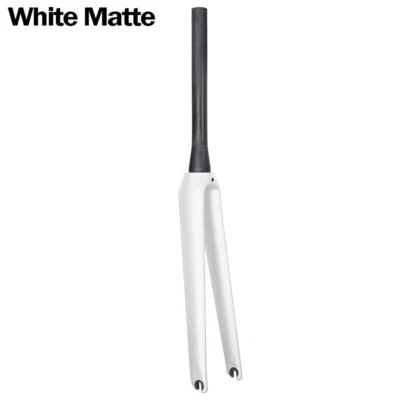 Horquilla rígida para bicicleta de carretera 700c de carbono completo bicicleta de carretera horquilla delantera de fibra de carbono  Foto 1 de 4