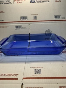 Anchor Hocking Cobalt Blue 9.5” X 13.5” X 2” 3 QT Baking Dish - Great Shape - Picture 1 of 5
