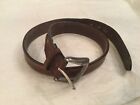 Nocona Belt Size 36 Brown Leather Silver Buckle Waist Belt