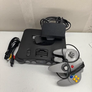 N64 Nintendo 64 Console Reshelled & 1 OEM Gray Controller Tested & Working - Picture 1 of 11