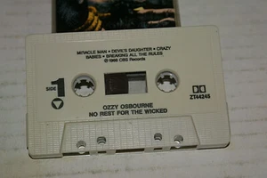 Ozzy Osbourne No Rest for the Wicked (Cassette, 1988 Epic - ZT44245) Near Mint - Picture 1 of 5