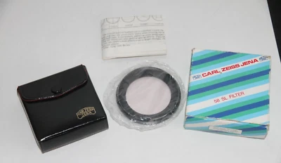 NOS Carl Zeiss Jena SL 49mm to 58mm step up ring & built in 1A Skylight Filter. - Image 1 of 3