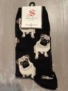 Socksmith Pugs Black One Size Size,  - Picture 1 of 1