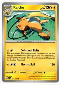 Pokemon Temporal Forces 052/162 Raichu - Picture 1 of 1