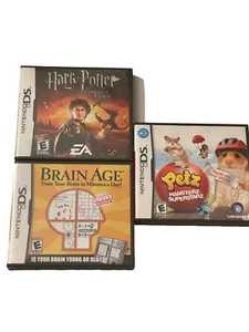 lot of 3 Nintendo DS/Harry Potter And The Goblet Of Fire/Brain Age/Petz Hamsterz - Picture 1 of 3