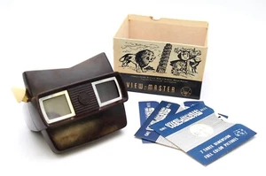 Vintage Sawyers Bakelite Stereo Viewmaster & Three English Reels - UK Dealer - Picture 1 of 6