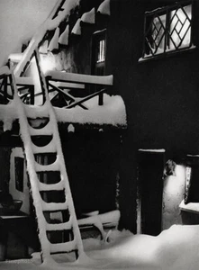 1940 ANSEL ADAMS Santa Fe Gay Poet WITTER BYNNER House In Snow Winter New Mexico - Picture 1 of 1