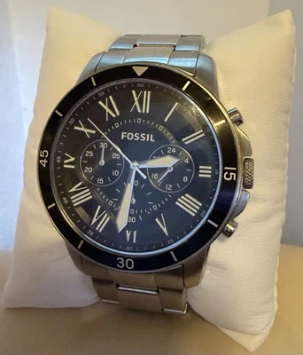 Reloj Fossil Grant deportivo cronógrafo esfera negra acero inoxidable para hombre - FS5236 Foto 1 de 2