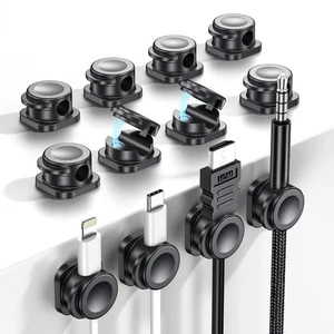 8Pcs Self-adhesive Adjustable Cord Holder Cable Management Wire Keeper - Afbeelding 1 van 7