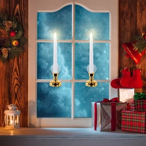 Northlight Set of 6 White Christmas Candle Lamps with Remote and Timer, 9.5" - Picture 1 of 7