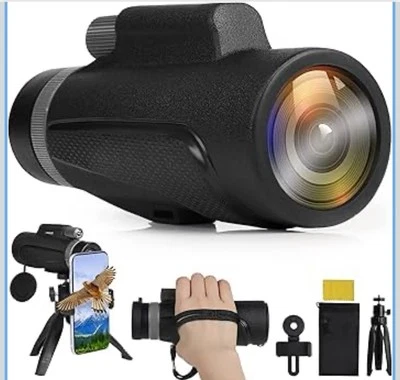 12x55 HD Monocular Telescope with Smartphone Holder, 2023 Water Proof 42mm - Image 1 of 4