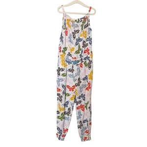 Mini Boden Butterfly Romper Tie Strap Jumpsuit Pockets Elastic Waist Girls 4/5 - Picture 1 of 12