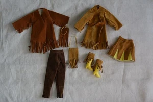 Vintage Clone Maddie Mod Fringe Benefits Suede Outfit With Extra Items, 60s - Picture 1 of 6