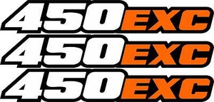 450EXC Swingarm Airbox Number Plate Decal Stickers EXC 450 2 4 stroke EXC450 - Bild 1 von 1