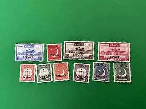 PAKISTAN SERVICE STAMPS,OVERPRINT MNH FROM 1948/49,Rare - Picture 1 of 3