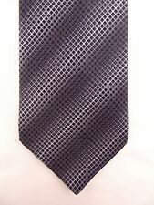 WIE NEU - Krawatte von LANVIN, Schwarz Grau Lila, 100% Seide, Made in France