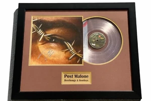 DISCO DE VINILO FIRMADO POST MALONE ENMARCADO BEERBONGS & BENTLEYS RACC VENDEDOR DE CONFIANZA - Imagen 1 de 2