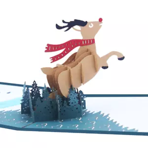 100x Auguri 3D Biglietto di Natale Papercraft Natale Vacanze Compleanno Pop Up Cards - Foto 1 di 5