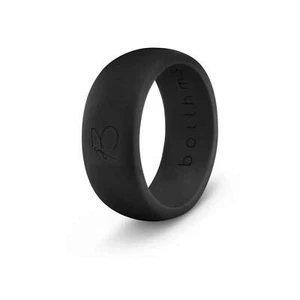 botthms Black Silicone Wedding Ring for Men For All Sports And Active Lifestyle - Picture 1 of 7