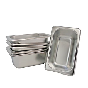 LCE Gastronorm GN Pan One Ninth Size 1/9 GN Pans 65mm (Pack of 6) - Picture 1 of 5