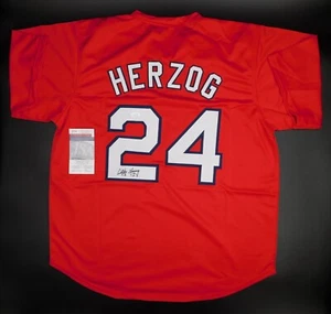 Whitey Herzog Signed St Louis Cardinals Red Baseball Jersey HOF Deceased JSA COA - Picture 1 of 3