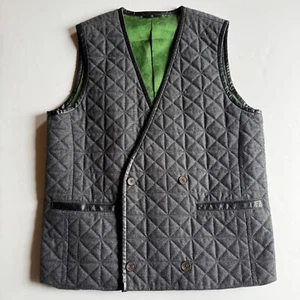 Lanvin Collection gesteppte graue Wollweste - Größe 50 (M/L) - Made in Japan - Bild 1 von 9