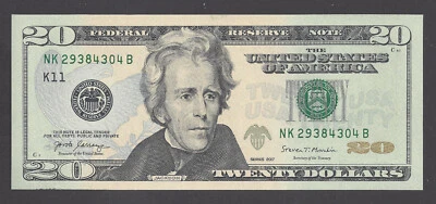$20 FEDERAL RESERVE NOTES 2017 DALLAS (NK29384304), UNC - Image 1 of 2