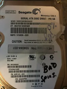 ST9250410AS , 250GB HDD , FAULTY IDEAL FOR PCB BOARD , 0006HPM1 - Picture 1 of 4