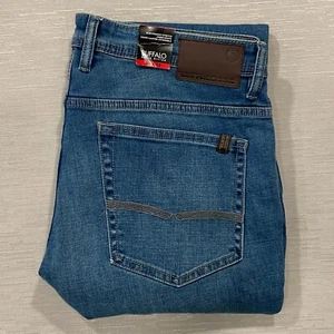Buffalo David Bitton Jack Jeans Herren 34 x 32 Slim Fit Straight Medium Wash Denim - Bild 1 von 17