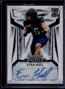 2023 Leaf Metal Draft Football Evan Hull AUTO #3/3 signed