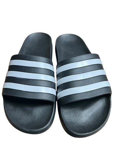Sandali Adidas Aqua Slide uomo taglia 10 donna 11 nero bianco comodi slip on