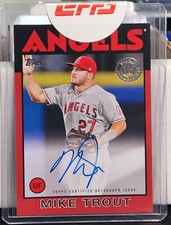 Mike Trout 2021 Topps 1986 35th Anniversary Auto Red Parallel #/25 MVP LA Angels