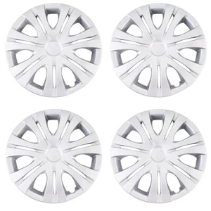 4pcs/set 14 inch Auto Car Silver Wheel Rim Skin Cover SUV Hubcap Wheel Covers AU - Picture 1 of 11