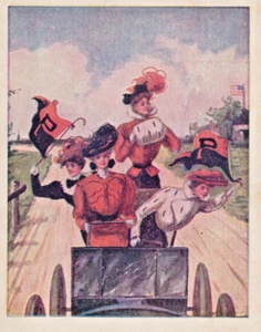 Princeton University College Girl Girls Pennant Antique NJ Postcard Earl Christy - Picture 1 of 5