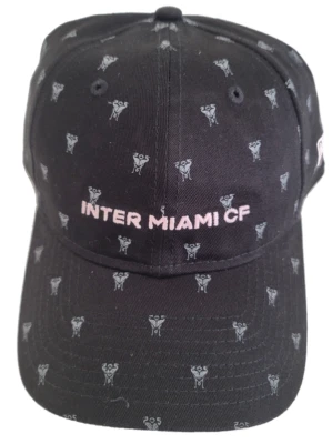 NUEVO Inter Miami CF New Era MLS Team Logo 9TWENTY Negro Ajustable Sombrero Ajustable Foto 1 de 3