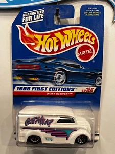 1998 HOT WHEELS WHITE DAIRY DELIVERY 10/40 FIRST EDITIONS #645 - Picture 1 of 1