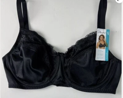 Sujetador Playtex para mujer talla 42D soporte de elevación cobertura completa con aros P04422 negro Foto 1 de 2