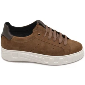 Scarpa sneakers bassa uomo basic vera pelle scamosciata tortora linea basic fond - Foto 1 di 9