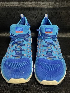 Nike Men's Training Ultrafast Flyknit Blue Orange  Shoes 843694-646 10.5 - Picture 1 of 10
